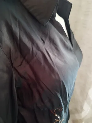 Camisa cruzada marrón tornasol 40/42