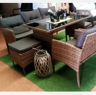 Muebles de exterior terraza jardín ratán