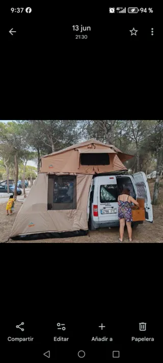 Alquiler tienda de campaña y furgo si no dispones