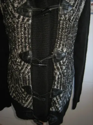 Cárdigan Hombre T. S Negro/Blanco