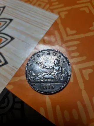 Moneda Antigua 5 Pesetas Ley 900