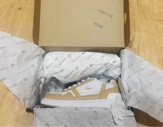 Lacoste T-Clip Talla 37.5 Blancas y Marrones