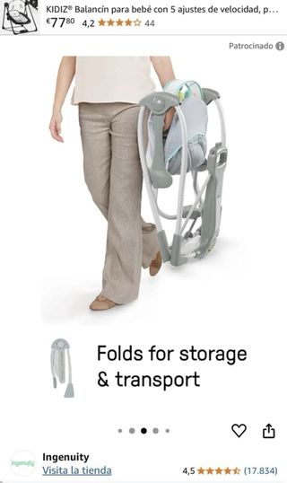 Mecedora/Columpio Bebé Plegable