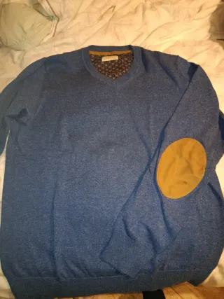 Jersey azul con coderas