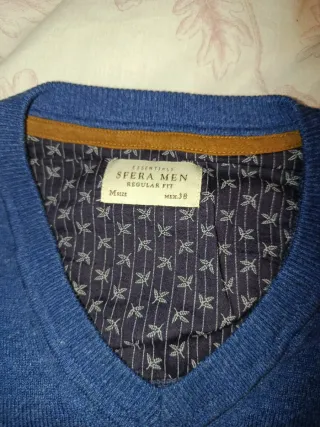 Jersey azul con coderas