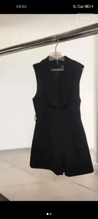 Mono corto estilo smoking negro