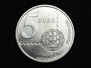 Moneda Plata 5 Euros Portugal 2003