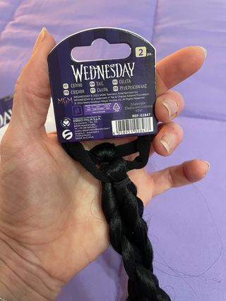 Trecce e collana Mercoledi Addams