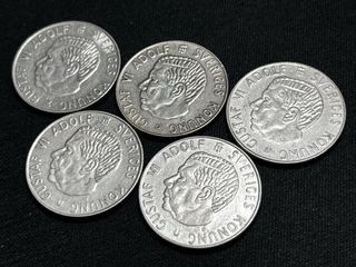 Lote 5 monedas plata Suecia 1960s