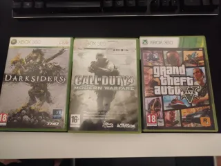 Lote 3 juegos Xbox 360: Darksiders, CoD4, GTA V