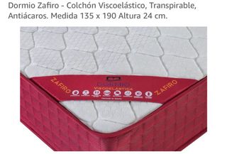 Colchón y base tapizada 135
