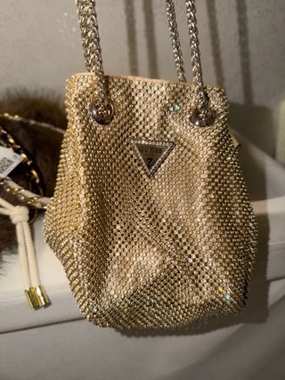 Bolso Guess Fiesta Dorado Brillante