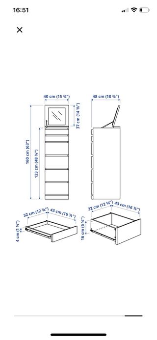 Cómoda MALM IKEA Blanca
