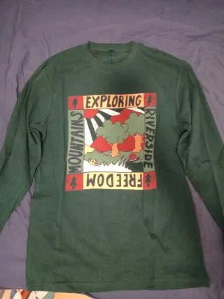 Camiseta Springfield Manga Larga Verde