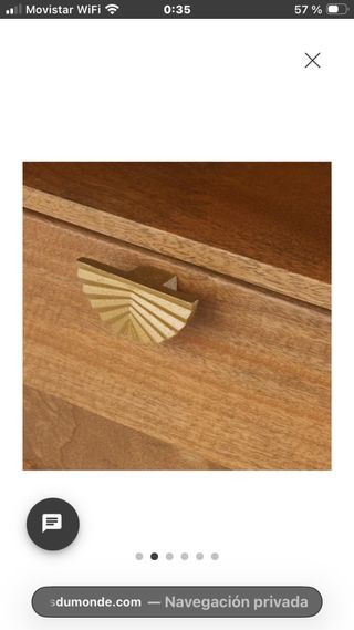 Dos mesitas de noche de madera de mango