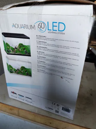 Acuario Ciano 60L LED con Filtro y Calentador