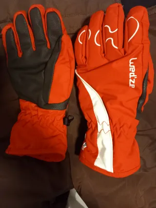 Guantes de esquí rojos talla 10