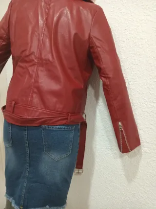 Cazadora Biker Roja