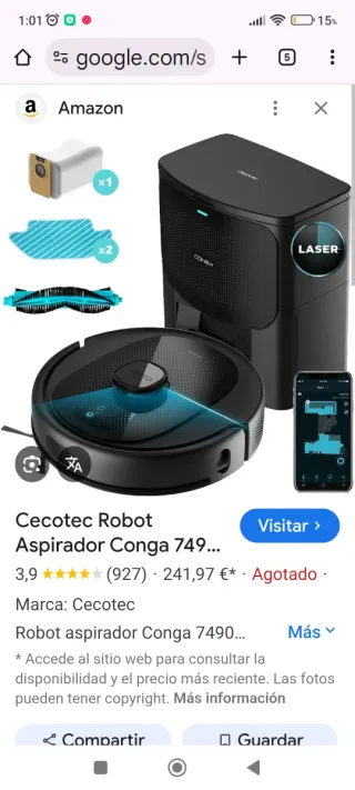 Cecotec Robot Aspirador Conga 7490