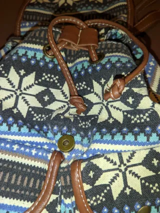 Mochila bolso estampado nórdico