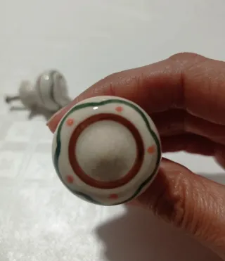 Tiradores de cerámica decorados