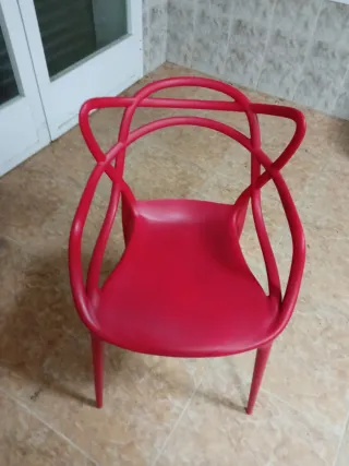 Silla Diseño Roja Plástico