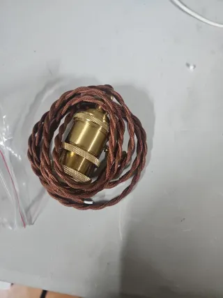 Lámpara colgante cristal cobre E27