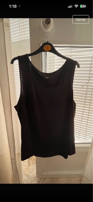 Camiseta de tirantes negra talla M
