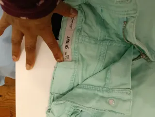 Pantalón niña verde agua