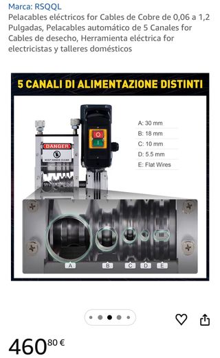 Pelacables Eléctrico Automático 1.5-30mm