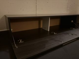 Mueble de salón madera oscuro