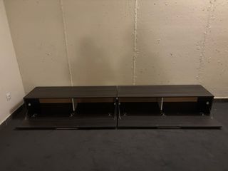 Mueble de salón madera oscuro