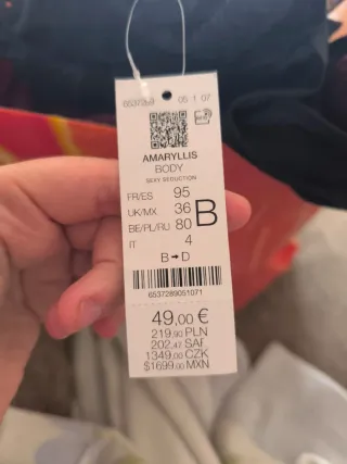 Body lencería Etam negro 95B