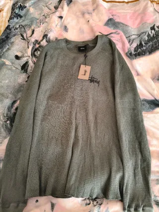 Maglia Stussy Waffle Knit Verde