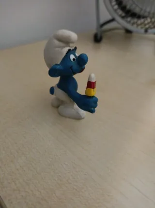 Figura Pitufo Goloso PVC Peyo 1978