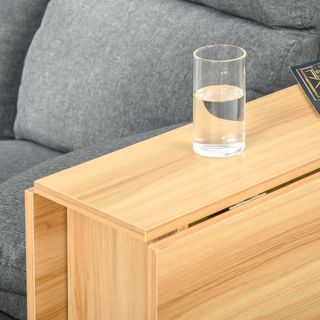 Mesa Plegable Con Ruedas, Mesa De Comedor De Diseño, Plegable Ahorra Espacio, Diseño Moderno, Con Ruedas, Estantes De Almacenamiento, 140 × 80 × 74Cm, Madera