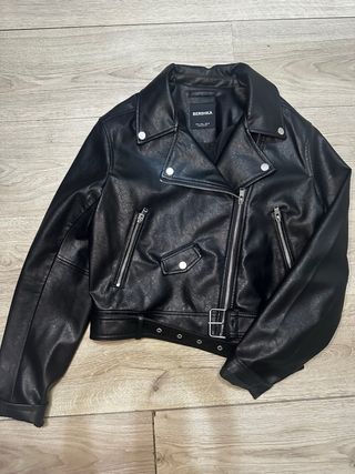 Giacca biker Bershka nera