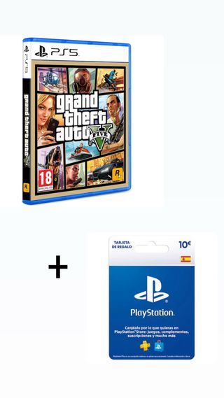 PS5 GTA V + Tarjeta Regalo PlayStation 10€