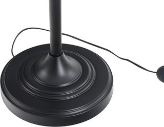 Set di 3 pezzi: 1 lampada da terra e 2 lampade da tavolo in metallo, design vintage, lampadine E27, nero e bianco