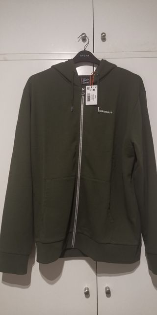 Sudadera Superdry Cremallera Verde Militar XXL