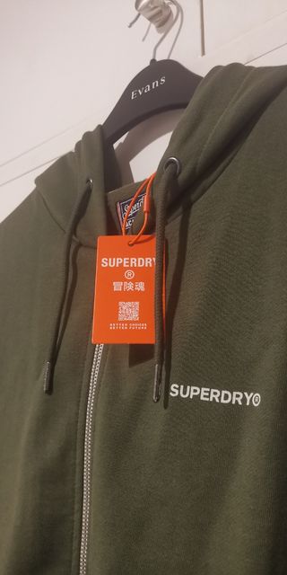 Sudadera Superdry Cremallera Verde Militar XXL