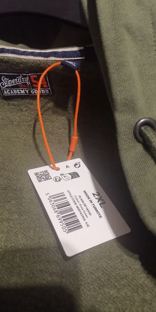 Sudadera Superdry Cremallera Verde Militar XXL