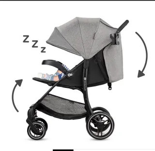 Silla de paseo gris plegable hasta 30 kg