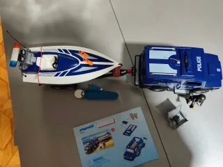 Playmobil 5187 Auto e Imbarcazione della Polizia