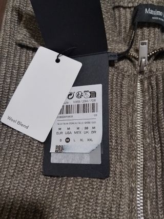 Jersey Massimo Dutti Cremallera Marrón Talla M