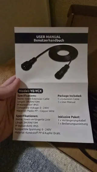 Cables Extensión Impermeable IP65 para tiras LED.