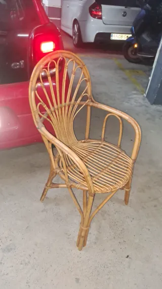 Silla/Sillón de bambú y madera