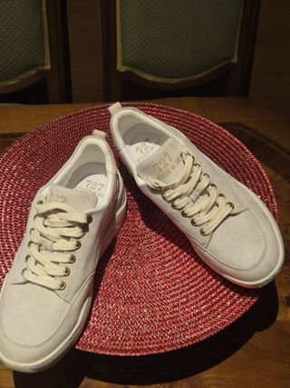 Zapatillas deportivas ante beige/blanco