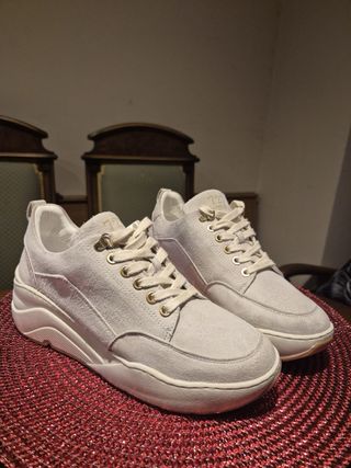Zapatillas deportivas ante beige/blanco
