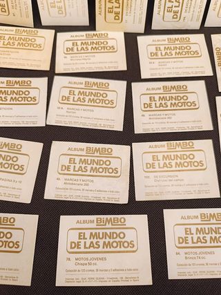 Lote 19 Cromos El Mundo de las Motos de Bimbo